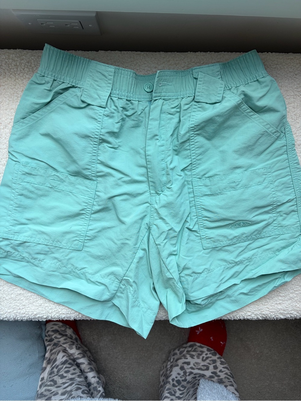 AFTCO Light Teal Men's Bike Shorts